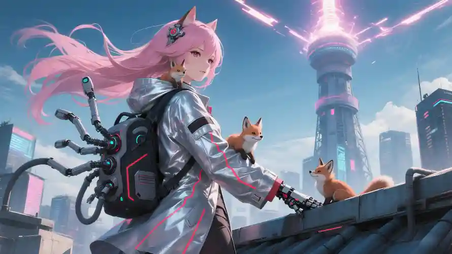4k游戏壁纸 - 神子 - 神子二创 - 粉毛猫娘「哲风壁纸」