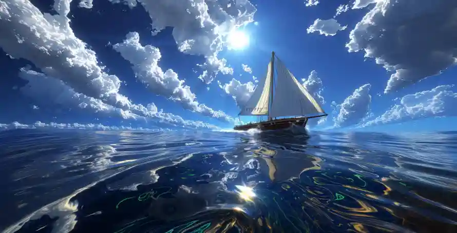 4k天空倒影壁纸 - 帆船海洋 - 帆船风景 - 自然景观「哲风壁纸」