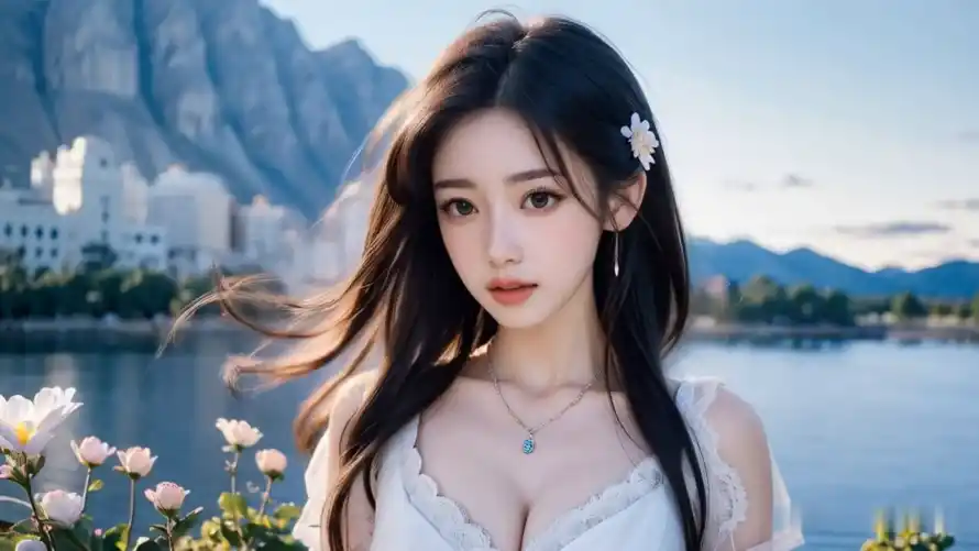 4k清纯壁纸 - 美女 - 山水风景 - 梦幻背景「哲风壁纸」