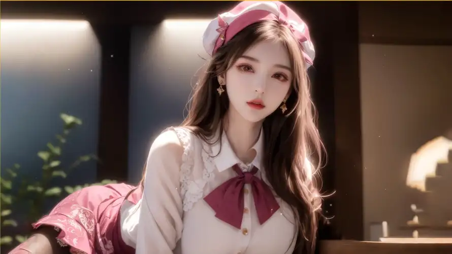 4k清纯壁纸 - 美女 - 室内场景 - 少女写真「哲风壁纸」