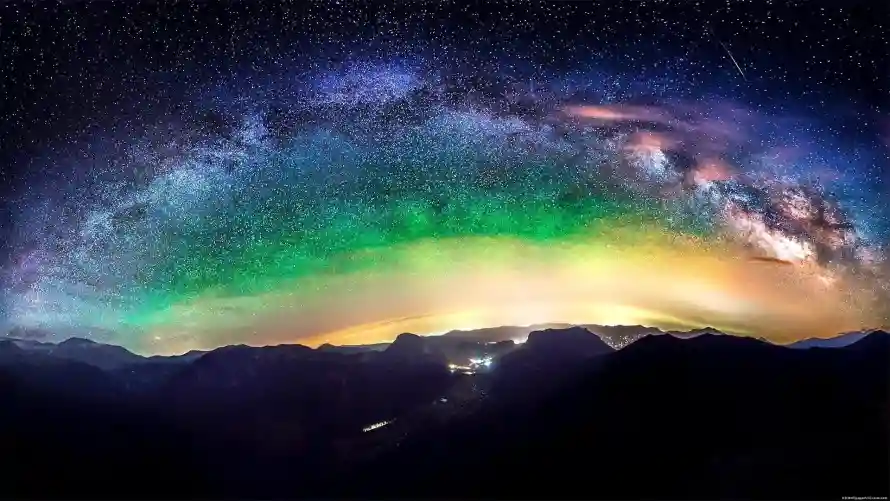 4k夜幕壁纸 - 夜空 - 星空 - 极光「哲风壁纸」