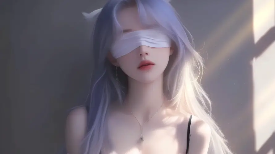 4k美女壁纸 - 蒙眼 - 个性头像 - 光影写真「哲风壁纸」