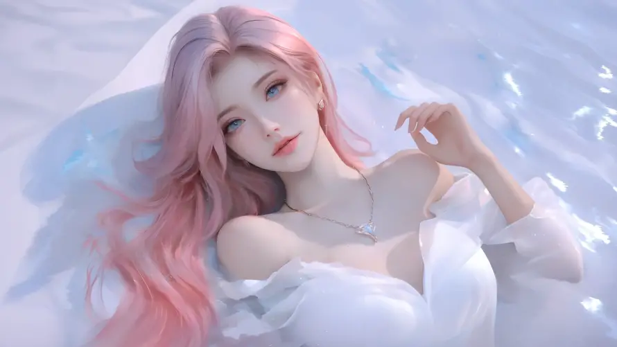 4k唯美壁纸 - 梦幻 - 绯色 - 美女「哲风壁纸」