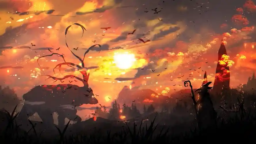 4k场景壁纸 - 二次元 - 光影壁纸 - 幻想世界「哲风壁纸」