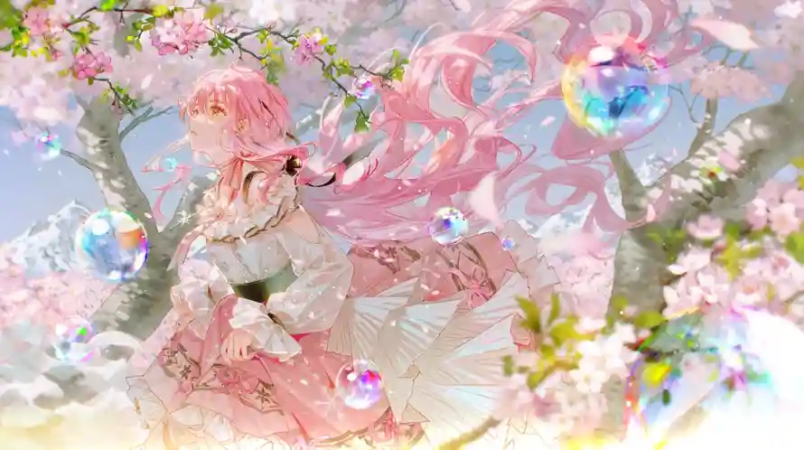 4k女孩壁纸 - 二次元 - 粉色系 - 少女动漫「哲风壁纸」