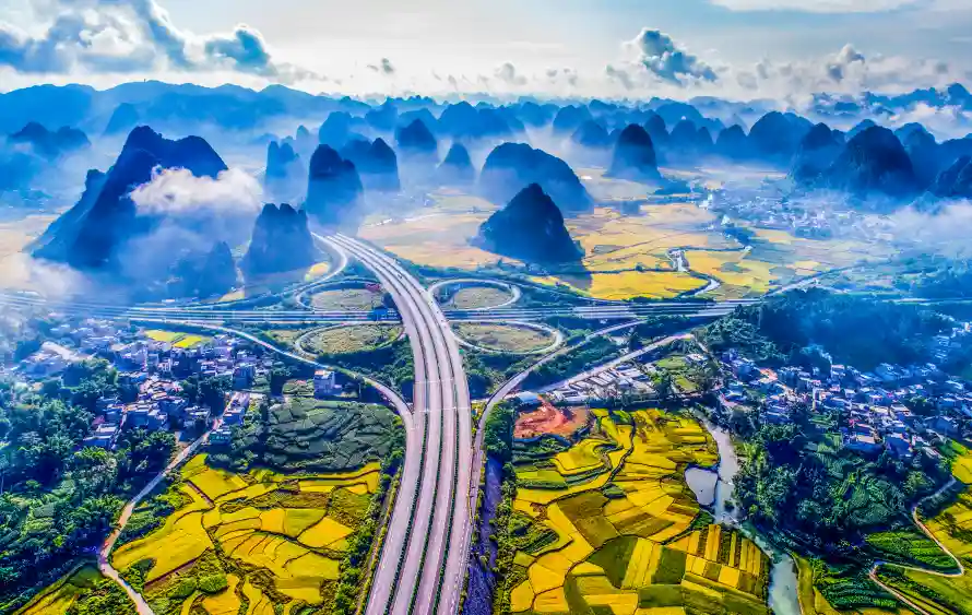4k公路景观壁纸 - 山水背景 - 广西桂林 - 广西风光「哲风壁纸」