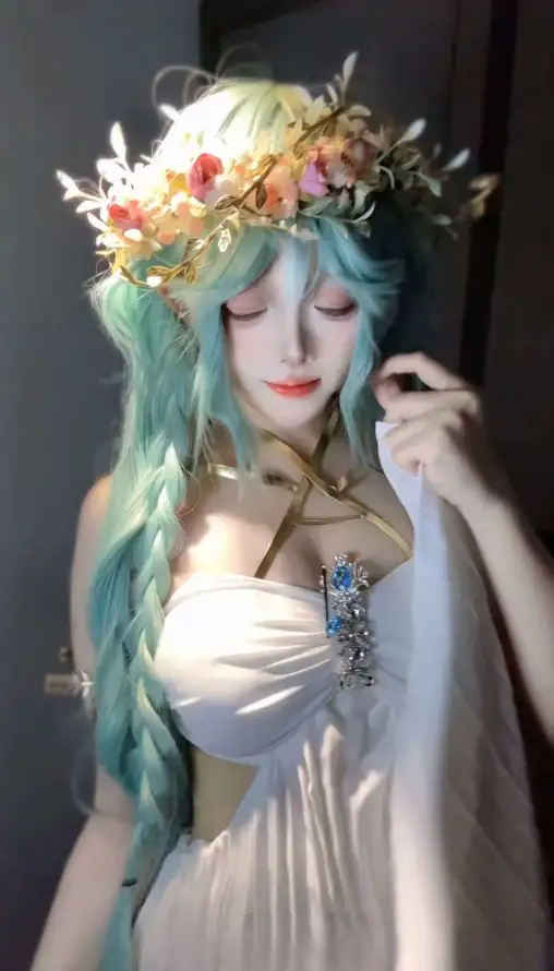 4k少女壁纸 - 花环 - 迷人 - 连衣裙「哲风壁纸」