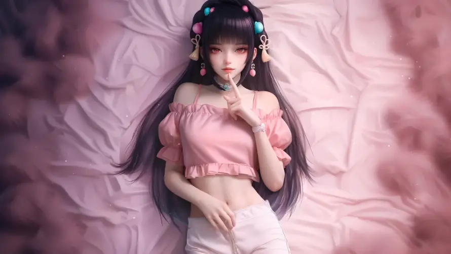 4k卧室壁纸 - 少女 - 少女卧室 - 甜美少女「哲风壁纸」