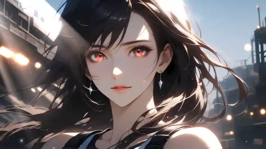 4k光影壁纸 - 美女 - 光影效果 - 动感发丝「哲风壁纸」