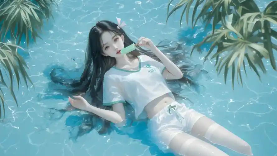 4k夏日壁纸 - 泳池 - 清凉 - 美女「哲风壁纸」 4k夏日壁纸 - 泳池 - 清凉 - 美女「哲风壁纸」
