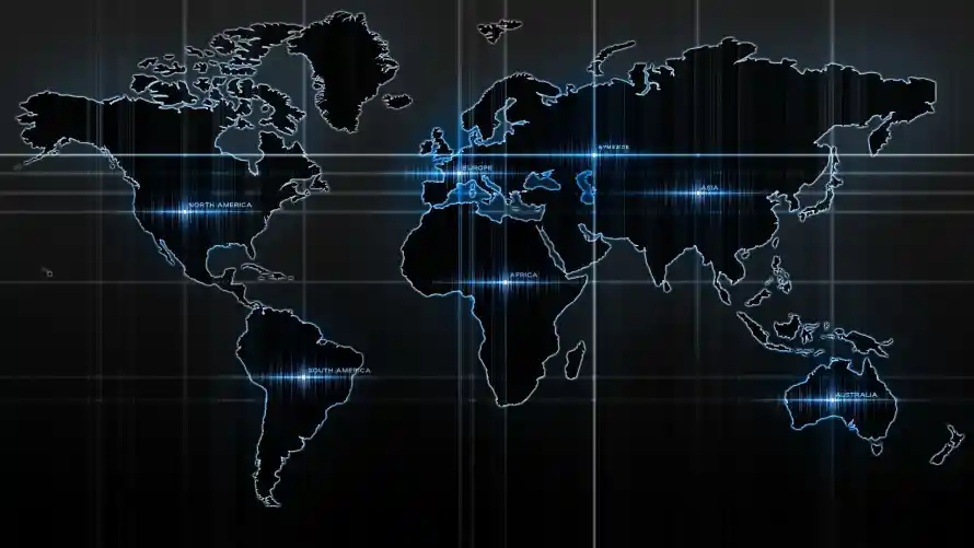 4k地图壁纸 - 艺术 - 世界地图 - 光影艺术「哲风壁纸」