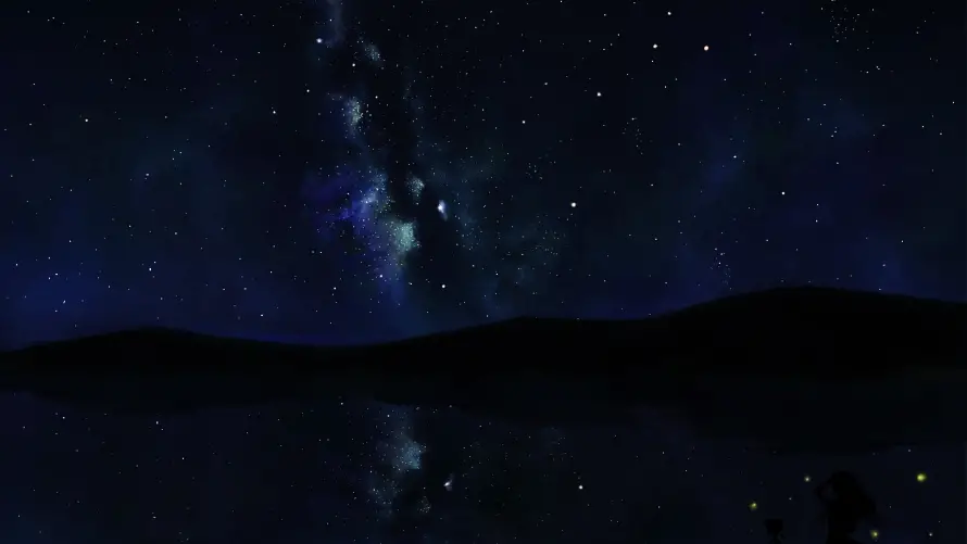4k倒影壁纸 - 夜景 - 山脉 - 星空「哲风壁纸」