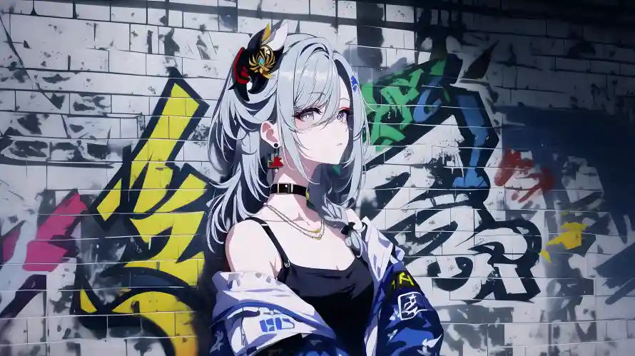 4k6K壁纸 - 少女 - 涂鸦 - 6K画质「哲风壁纸」