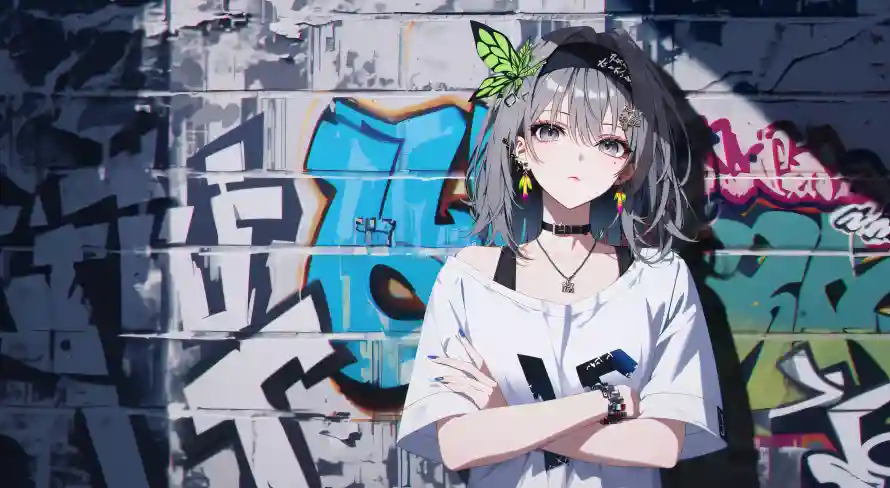 4k8k壁纸 - 少女 - 涂鸦 - 个性背景「哲风壁纸」