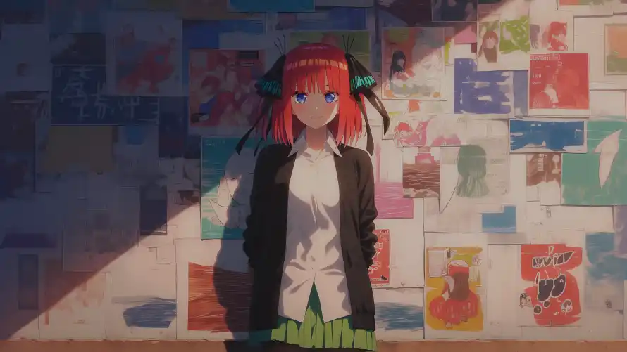 4k五等分壁纸 - 中野二乃 - 动漫角色 - 室内场景「哲风壁纸」