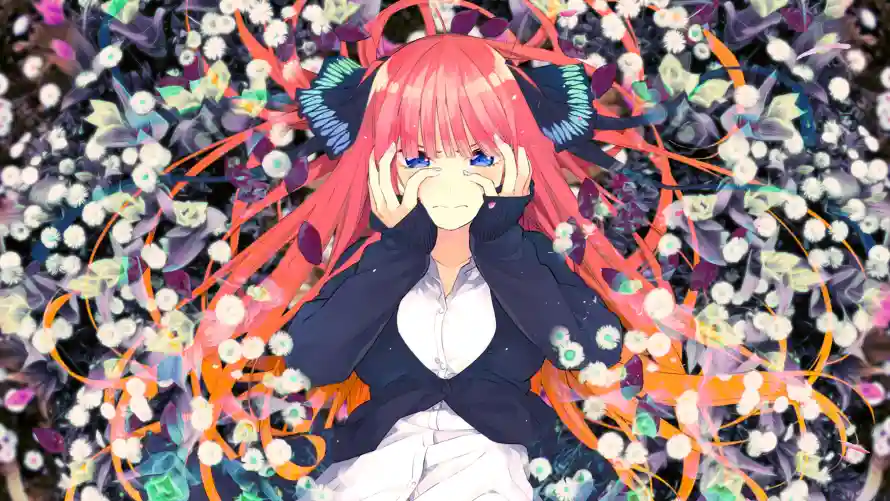 4k五等分壁纸 - 中野二乃 - 动漫角色 - 蝴蝶花海「哲风壁纸」