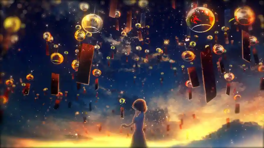4k女孩壁纸 - 插画 - 星空 - 梦幻「哲风壁纸」