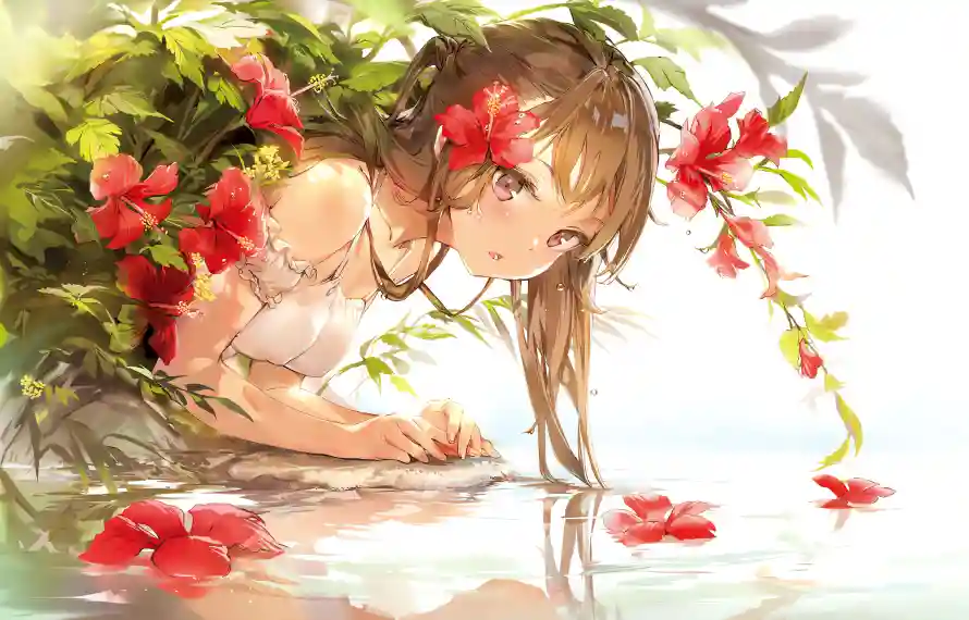 4k女孩壁纸 - 二次元 - 少女插画 - 水边少女「哲风壁纸」 4k女孩壁纸 - 二次元 - 少女插画 - 水边少女「哲风壁纸」