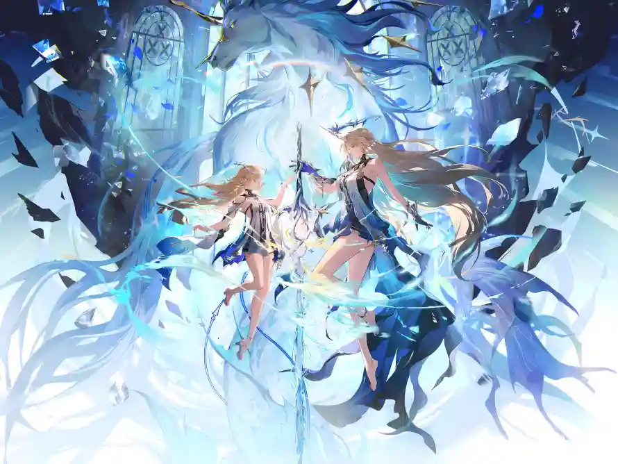 4k鸣潮壁纸 - 双角色 - 蓝色调 - 冰雪场景「哲风壁纸」