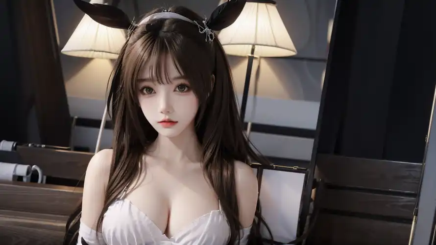 4k兔耳壁纸 - 动漫 - 美女 - 长发「哲风壁纸」