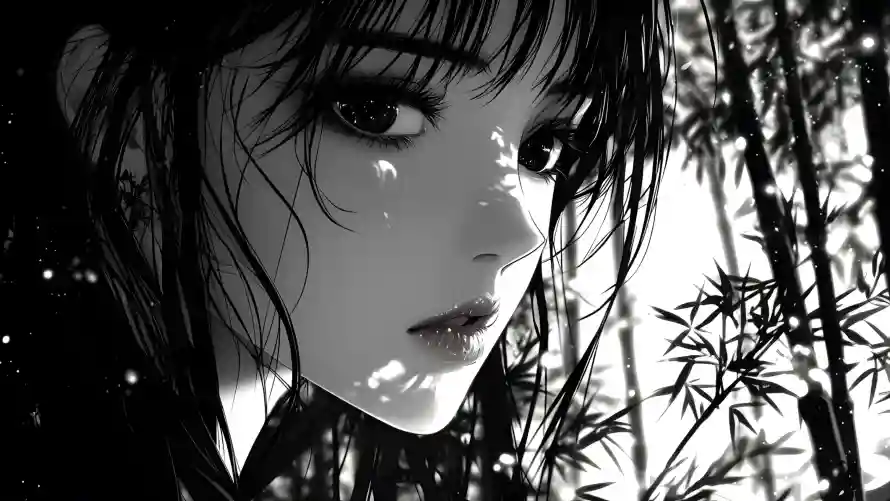4k水墨壁纸 - 古风美女 - 国风插画 - 国风美女「哲风壁纸」