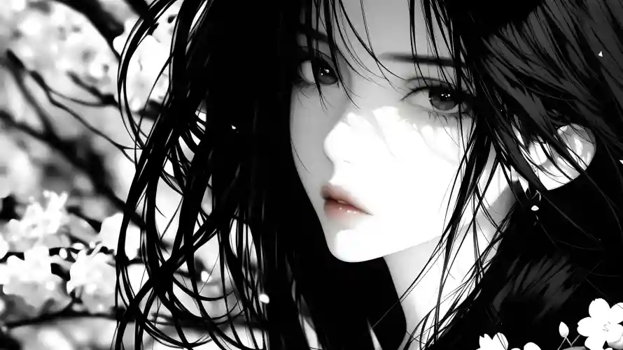 4k水墨壁纸 - 古典美女 - 国风美女 - 意境背景「哲风壁纸」