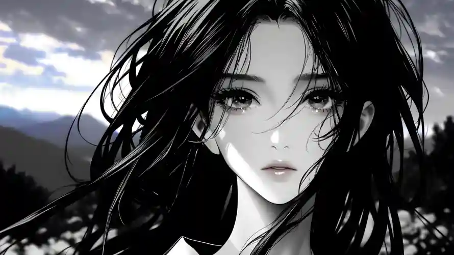 4k水墨壁纸 - 古典美人 - 国风壁纸 - 国风美女「哲风壁纸」