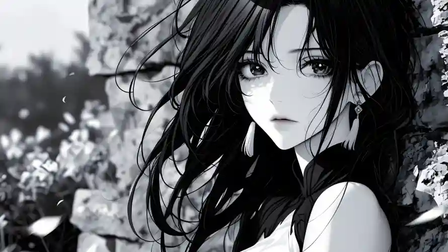 4k水墨壁纸 - 国风美女 - 水墨国风 - 水墨插画「哲风壁纸」