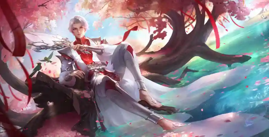 4k诸葛亮壁纸 - 古风皮肤 - 桃花场景 - 武陵仙君「哲风壁纸」