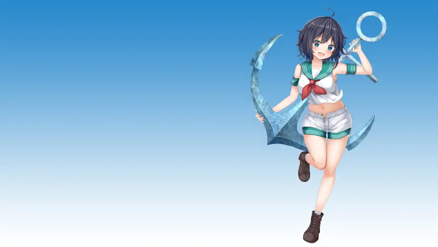 4k水手服壁纸 - 美少女 - 清新动漫 - 蓝天背景「哲风壁纸」