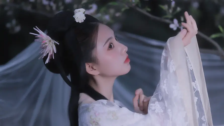 4k发饰壁纸 - 古风 - 汉服 - 纱幔「哲风壁纸」