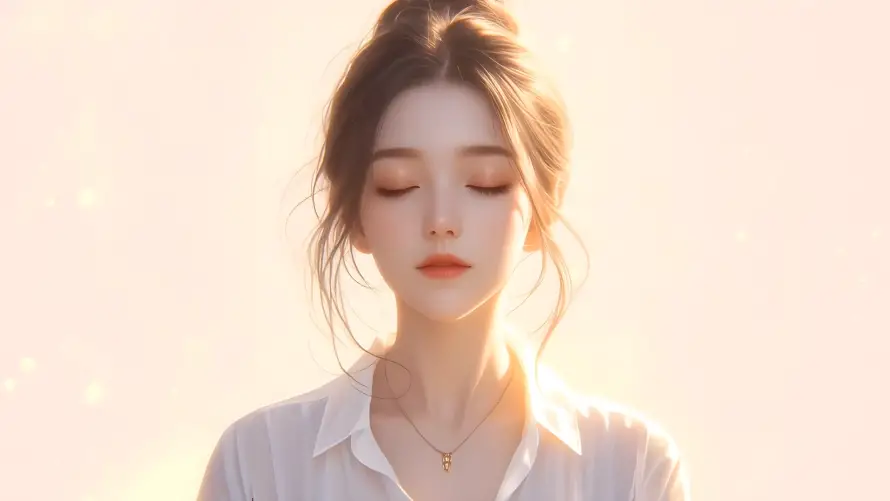 4k冥想壁纸 - 女性 - 暖光 - 肖像「哲风壁纸」