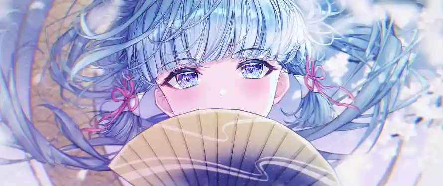 4k原神壁纸 - 稻妻 - 冰系角色 - 折扇角色「哲风壁纸」
