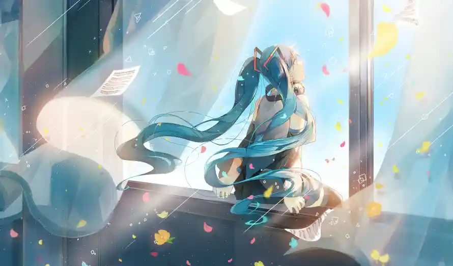 4k窗户壁纸 - 二次元 - 初音未来 - 动漫角色「哲风壁纸」
