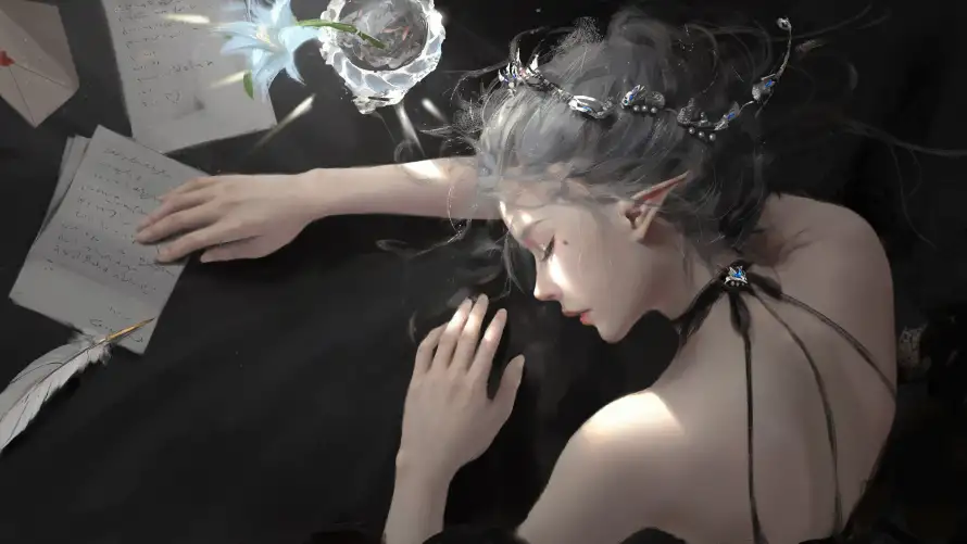 4k插画壁纸 - 鬼刀 - 海琴烟 - cg美女「哲风壁纸」