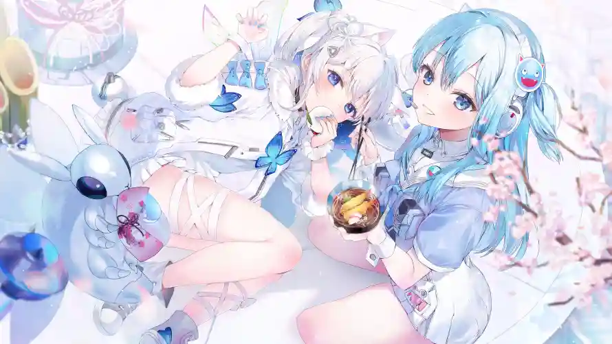 4k女孩壁纸 - 二次元 - 少女插画 - 双马尾少女「哲风壁纸」 4k女孩壁纸 - 二次元 - 少女插画 - 双马尾少女「哲风壁纸」