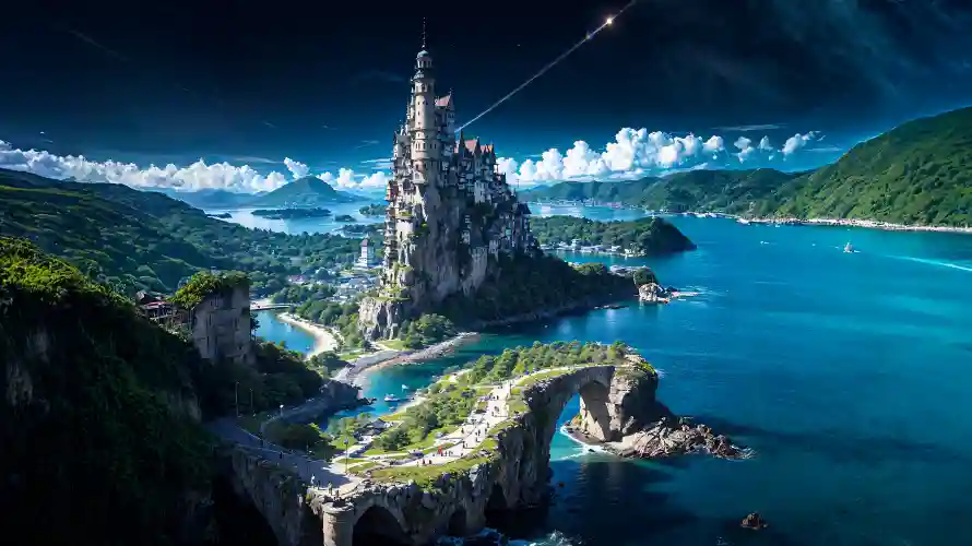 4k城堡壁纸 - 滨海 - 奇幻城堡 - 奇幻滨海「哲风壁纸」