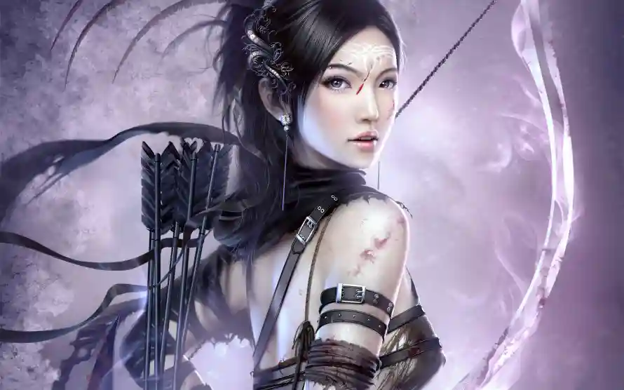 4k女侠壁纸 - 射手 - 射手女侠 - 箭影江湖「哲风壁纸」