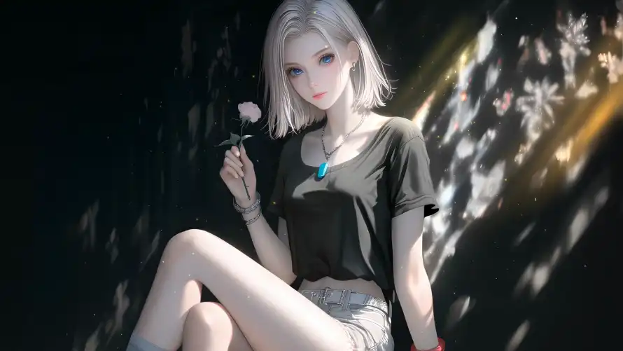 4k玫瑰壁纸 - 美女 - 光影背景 - 清新风格「哲风壁纸」