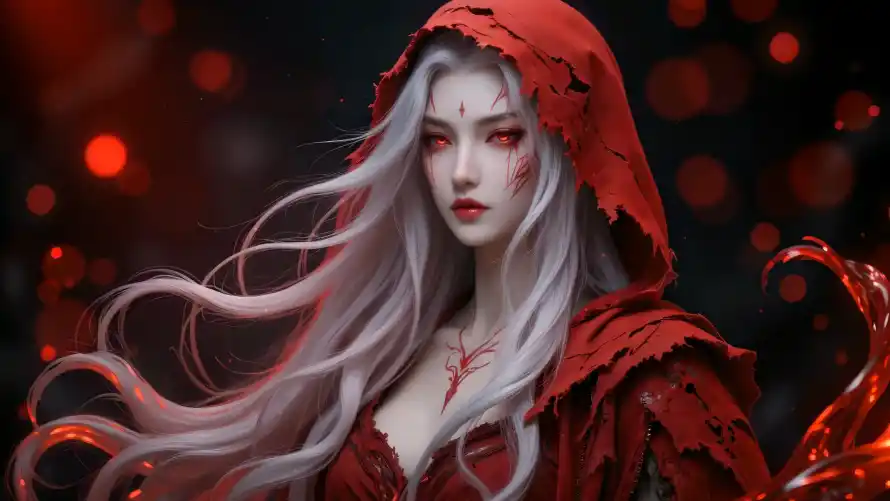 4k红瞳壁纸 - 魔姬 - 奇幻风格 - 暗黑银发「哲风壁纸」 4k红瞳壁纸 - 魔姬 - 奇幻风格 - 暗黑银发「哲风壁纸」