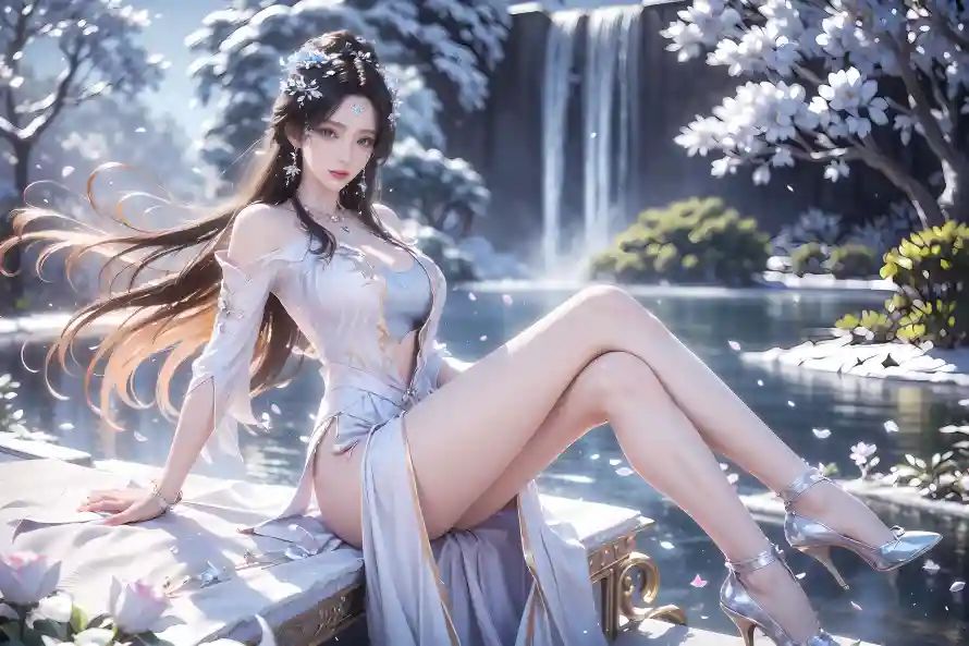 4k国漫壁纸 - 圣女 - 瀑布 - 花丛「哲风壁纸」 4k国漫壁纸 - 圣女 - 瀑布 - 花丛「哲风壁纸」