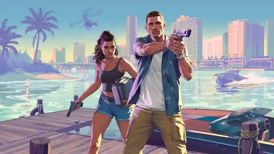 4k游戏壁纸 - 双主角 - GTA6 - 枪战元素「哲风壁纸」