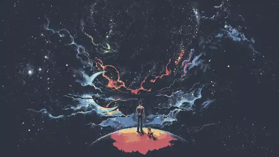 4k星际壁纸 - 酷 - 艺术 - 人物插画「哲风壁纸」