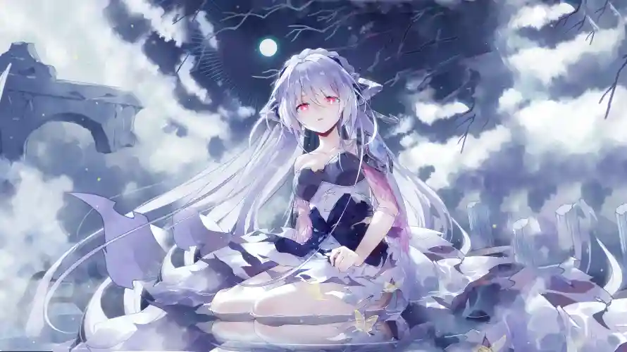 4k水面壁纸 - 萝莉 - 动漫角色 - 幻想场景「哲风壁纸」
