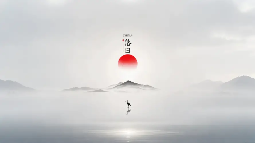 4k极简壁纸 - 中式意境 - 国风水墨 - 山水背景「哲风壁纸」