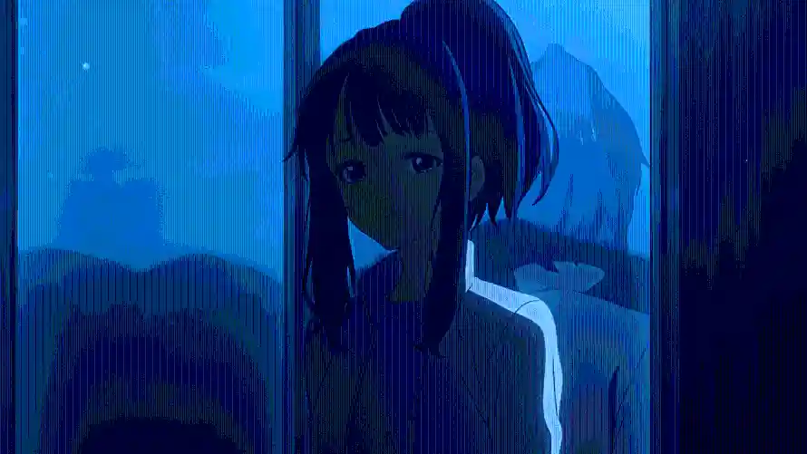 4k可爱壁纸 - 二次元 - 窗边女孩 - 蓝紫氛围「哲风壁纸」