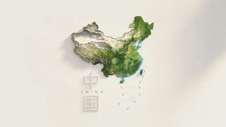 4k爱国壁纸 - 中国地图 - 国家版图 - 地理背景「哲风壁纸」