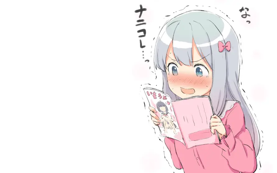 4k动漫角色壁纸 - 书 - 和泉纱雾 - 捧书少女「哲风壁纸」