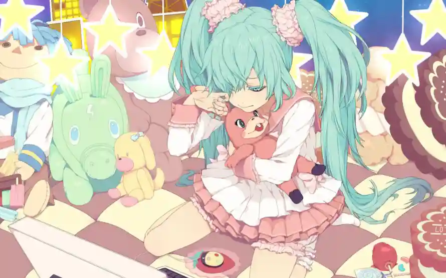 4k玩偶壁纸 - 粉色系 - 初音未来 - 动漫角色「哲风壁纸」