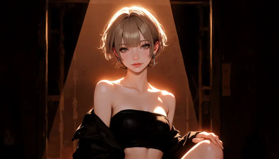 3k光影壁纸-半写实 - 短发-个性少女热门的壁纸「哲风壁纸」